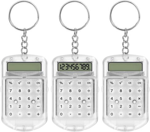 DOITOOL 3pcs Keychain Calculator Computadora para Niños School Calculator Birthday Mini Keychain Pocket Mini Keyring Novelty Key Chain Student in Saudi Arabia