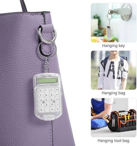 DOITOOL 3pcs Keychain Calculator Computadora para Niños School Calculator Birthday Mini Keychain Pocket Mini Keyring Novelty Key Chain Student in Saudi Arabia