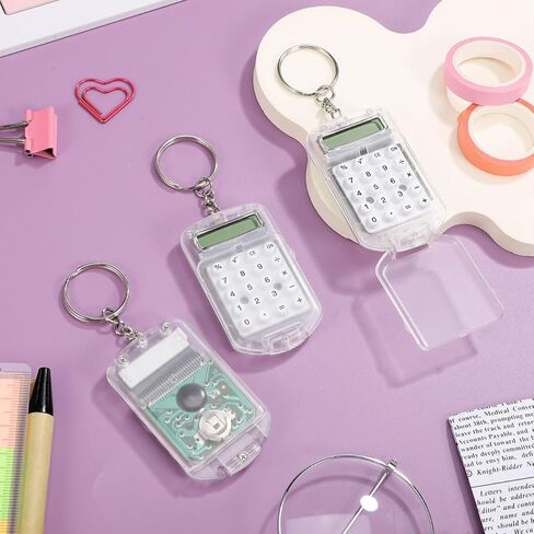 DOITOOL 3pcs Keychain Calculator Computadora para Niños School Calculator Birthday Mini Keychain Pocket Mini Keyring Novelty Key Chain Student in Saudi Arabia