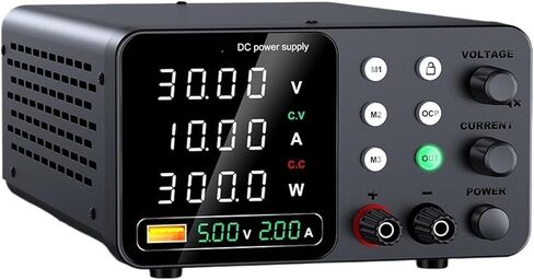 مصدر طاقة 30 فولت 10 أمبير 5 أمبير مع 3 مفاتيح للذاكرة والقفل، مصدر طاقة قابل للتعديل، تيار محدد مسبقًا (TPS-C3010 30 فولت 10 أمبير) in Kuwait