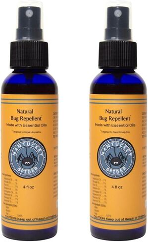 نانتوكيت سبايدر بخاخ الحشرات الطبيعي الأصلي للبالغين والأطفال، عبوتين | حجم السفر 4 أونصة | حماية طويلة الأمد ضد البعوض والذباب القارض والدبابير والأشياء التي لا يمكن رؤيتها in Kuwait