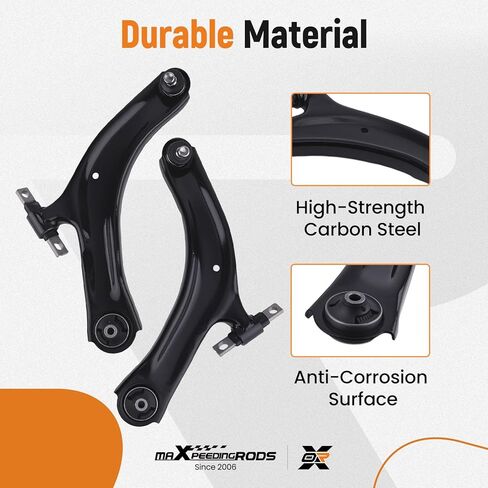 مجموعة التعليق الأمامي 8 قطع من maxpeedingrods لسيارة Nissan Rogue 2008-2013، Rogue Select 2014-2015، 2 ذراع تحكم سفلي مع وصلة كروية، 2 وصلة طرفية لقضيب Sway، 4 قضبان ربط خارجية وداخلية in Kuwait