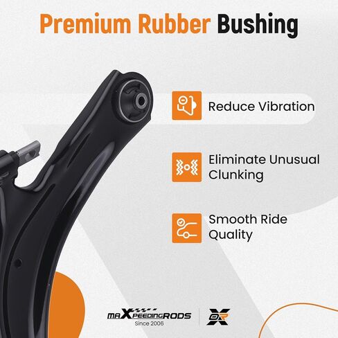 مجموعة التعليق الأمامي 8 قطع من maxpeedingrods لسيارة Nissan Rogue 2008-2013، Rogue Select 2014-2015، 2 ذراع تحكم سفلي مع وصلة كروية، 2 وصلة طرفية لقضيب Sway، 4 قضبان ربط خارجية وداخلية in Kuwait
