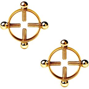 2Pcs Round Stainless Steel Non-Piercing Nipple Rings for Women Fake Nipple Rings Shield Barbell Body Jewelry in Saudi Arabia