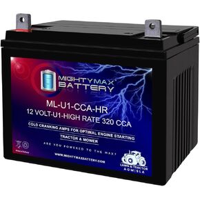 بطارية مايتي ماكس ML-U1-CCAHR بطارية 12 فولت 320CCA لجزازة العشب Kubota T2380 in Kuwait