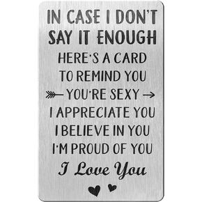 Gifts for Him, Men, Boyfriend, Husband for Anniversary, Valentines, Christmas, Birthday - Birthday, Anniversary Card for Boyfriends, Men, Husbands - Wallet Insert for Boyfriend, Husband, Him in Kuwait