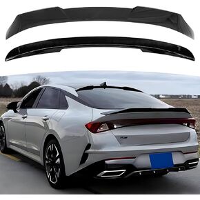 طقم هيكل جناح جناح خلفي لـ 2025-2026 Kia K5 GT-Line/GT/LXS/EX/LX/Optima، ملحقات خط Kia K5 GT Line جناح خلفي وجناح خلفي للنافذة العلوية (أسود لامع) in Kuwait
