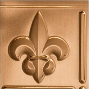 FASÄDE Fleur-de-lis Decorative Vinyl Backsplash Panel in Antique Bronze (6X6 Inch Sample) in Saudi Arabia