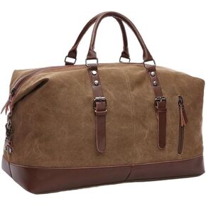 Hand Luggage Bag Retro Canvas Outdoor Travel(white-Dinosaur Doodle4) in Kuwait