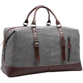 Hand Luggage Bag Retro Canvas Outdoor Travel(Gray) in Kuwait