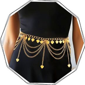 Brishow Gold Rave Belly Waist Beads Chain Summer Beach Body Jewelry for Women in Kuwait