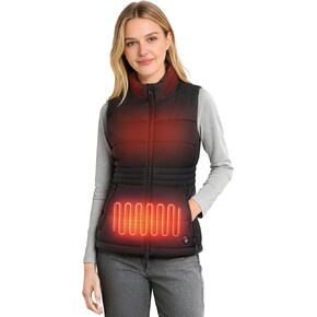 سترة نسائية ساخنة [تحديد الخصر] مع بطارية قابلة لإعادة الشحن، سترة تدفئة منتفخة خفيفة الوزن ومتناسقة in Kuwait