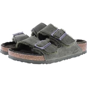 BIRKENSTOCK Model: Arizona with Lambskin / Thyme Olive Leather / Width: Normal / 1025666 / Unisex in Saudi Arabia