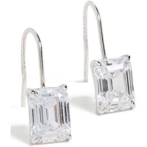 SHASHI Women's Emerald Baguette French Hook Earrings in Saudi Arabia