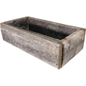 إحياء ريفي | صندوق خشب الحظيرة المزخرف - صندوق خشبي ريفي أصيل لتزيين الطاولة وحفلات الزفاف والحفلات وديكور منزل المزرعة - حامل قطعة مركزية من الخشب الحقيقي in Kuwait