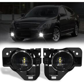 مصابيح الضباب LED لسيارة Nissan Frontier 2010-2017/2005-2015 Xterra، طقم مجموعة مصابيح الضباب للمصد الأمامي مع حزام الأسلاك، والتبديل، والتوصيل والتشغيل، وعدسة شفافة (تناسب فقط المصد البلاستيكي) in Kuwait