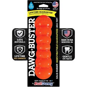 لعبة مضغ للكلاب من Ruff Dawg Dawg-Buster مقاس 8 بوصات، ألوان متنوعة، مصنوعة في الولايات المتحدة الأمريكية، تطفو، من المطاط الصلب in Kuwait
