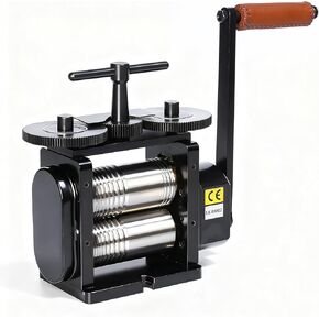 Rolling Mill - 5.11"/130mm Jewelry Rolling Mill Machine, Gear Ratio 4:1 Wire Roller Mill, 3-in-1 Multi-Function Rolling Milll, for Metal Jewelry Sheet Square Semicircle Pattern RM02A in Kuwait
