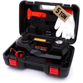 Hydraulic Car Jack Set – 5 in 1 Vehicle Floor Jack Kit 5 Ton Van Truck Tire Jack Lift with Integrated Tire Pump and Impact Wrench in Saudi Arabia