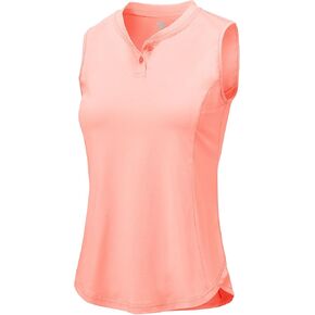 Rdruko Women's Sleeveless Golf Shirts Collarless Dry Fit Polo Tennis Pickleball Athletic Tank Tops in Saudi Arabia