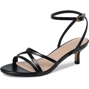 CYNLLIO Strappy Kitten Heels for Women Ankle Stap Round Open Toe Sandals 2 Inch Low Heel Sandalias de Mujer Wedding Dressy Shoes in Kuwait