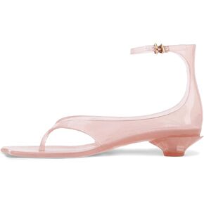 KISSASA جيلي أحذية للنساء Fip Flop زهرة هريرة كعب الصنادل واضح الكاحل حزام ثونغ الكعوب فستان صيفي الأحذية in Kuwait