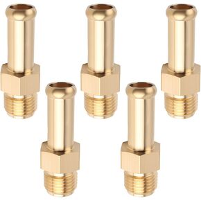 5PCS 3/8" Fuel Line Fittings,Leak-Proof Brass 3/8" Barb Fitting with 1/2-20 Male Threads for Hose Connector,Universal Fuel Line Connector for Automotive Repair & Equipment Use in Kuwait