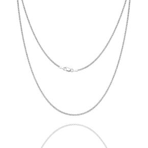 925 Sterling Silver Box Chain for Women 2/3/4/5mm Mens Sturdy Non-Fading Mens Silver Chain 16/18/20/22/24/26/30 Inches in Saudi Arabia