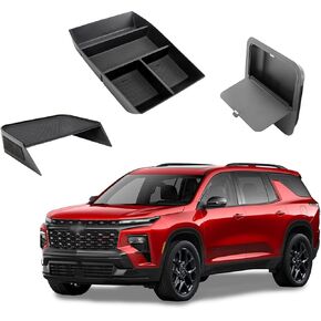 Center Console Organizer Compatible with 2024-2026 Chevy Traverse Accessories, Divider Compartment Tray＆Console Bottom Storage Box＆Armrest Hidden Insert Tray (Not fit 2024 Traverse Limited) in Saudi Arabia