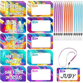 Ctosree 25 Set Vbs 2026 Name Tags with Lanyards Christian Bible Name Badges Religious Theme Label with Activity Rope for Vacation Bible Church Summer Camp Supplies in Saudi Arabia