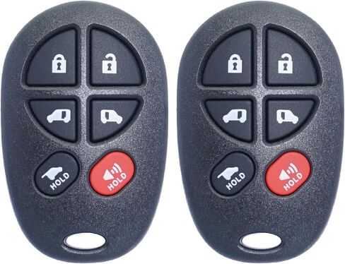 MechanMagic Key Fob Replacement Fits for Toyota Sienna 2004-2019 GQ43VT20T 89742-AE050 Keyless Entry Car Remote Control, 6 Button (Pack of 2) in Saudi Arabia