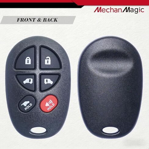 MechanMagic Key Fob Replacement Fits for Toyota Sienna 2004-2019 GQ43VT20T 89742-AE050 Keyless Entry Car Remote Control, 6 Button (Pack of 2) in Saudi Arabia