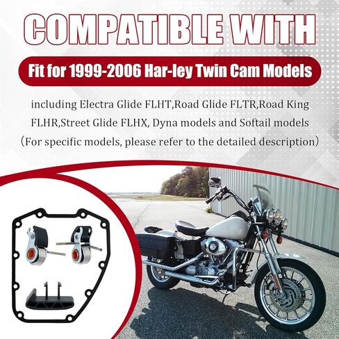Cam Chain Tensioner with Cover Gasket and Guide Fit for Harley 1999-2006 Twin Cam Electra Glide FLHT Cam Chain Tensioner Complete Kit Replace for 39965-99A 25244-99A 39954-99A 39964-99A in Saudi Arabia
