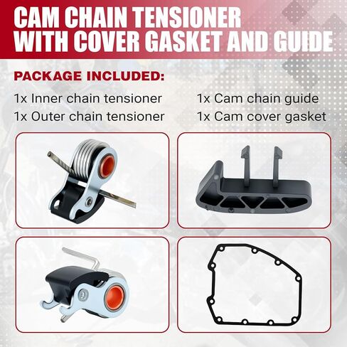 Cam Chain Tensioner with Cover Gasket and Guide Fit for Harley 1999-2006 Twin Cam Electra Glide FLHT Cam Chain Tensioner Complete Kit Replace for 39965-99A 25244-99A 39954-99A 39964-99A in Saudi Arabia