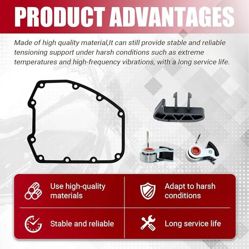 Cam Chain Tensioner with Cover Gasket and Guide Fit for Harley 1999-2006 Twin Cam Electra Glide FLHT Cam Chain Tensioner Complete Kit Replace for 39965-99A 25244-99A 39954-99A 39964-99A in Saudi Arabia