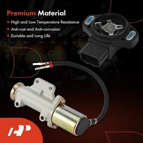 A-Premium Idle Air Control Valve IAC + Throttle Position Sensor TPS Compatible with Nissan Pickup 1995 1996, 2.4L in Kuwait