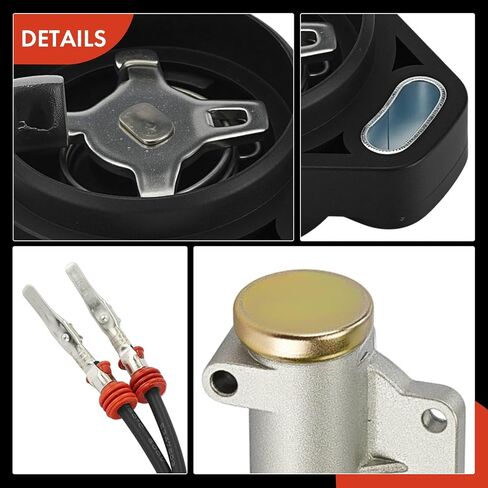 A-Premium Idle Air Control Valve IAC + Throttle Position Sensor TPS Compatible with Nissan Pickup 1995 1996, 2.4L in Kuwait