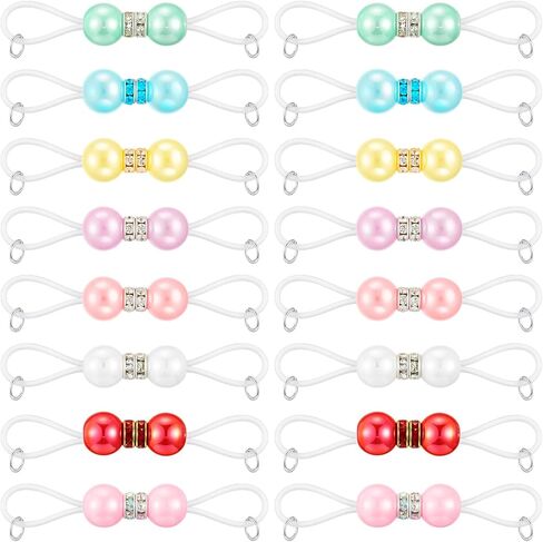 Valentine Day Gifts 8 Pairs Non Piercing Body Jewelry for Women Adjustable Silicone Rings with 8mm Multicolor Bead in Saudi Arabia