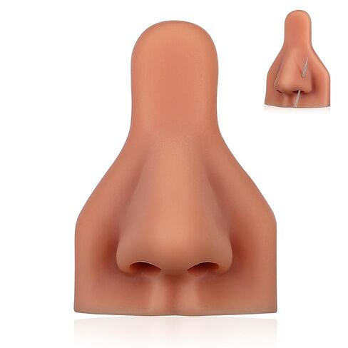Silicone Prosthetic Nose Soft Silicone Fake Nose Jewelry Display Nose Silicone Nose Human Model Silicone Body Parts Ear Jewelry Nose Body Part Accessories Perforation 3d in Saudi Arabia