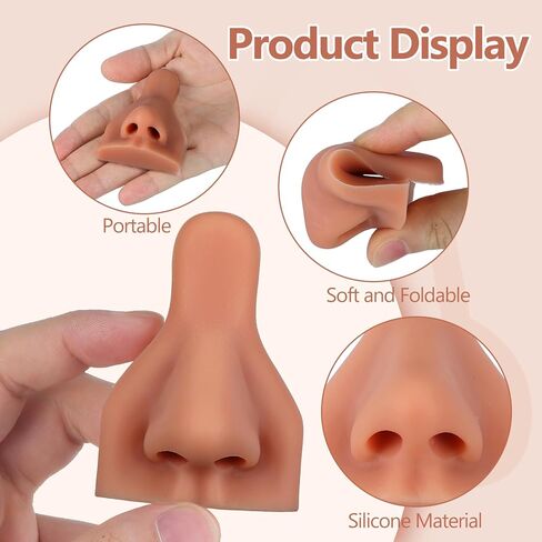 Silicone Prosthetic Nose Soft Silicone Fake Nose Jewelry Display Nose Silicone Nose Human Model Silicone Body Parts Ear Jewelry Nose Body Part Accessories Perforation 3d in Saudi Arabia