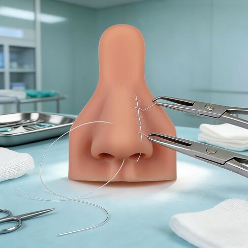 Silicone Prosthetic Nose Soft Silicone Fake Nose Jewelry Display Nose Silicone Nose Human Model Silicone Body Parts Ear Jewelry Nose Body Part Accessories Perforation 3d in Saudi Arabia