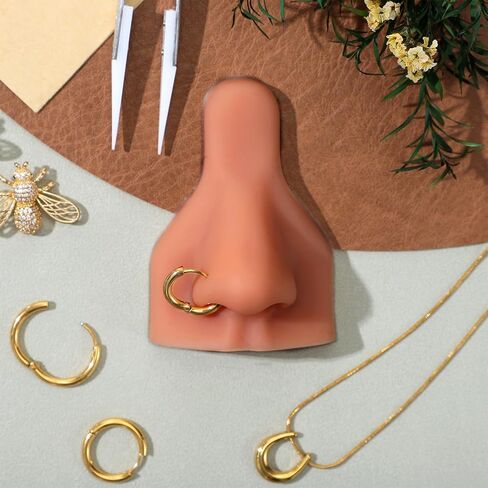 Silicone Prosthetic Nose Soft Silicone Fake Nose Jewelry Display Nose Silicone Nose Human Model Silicone Body Parts Ear Jewelry Nose Body Part Accessories Perforation 3d in Saudi Arabia