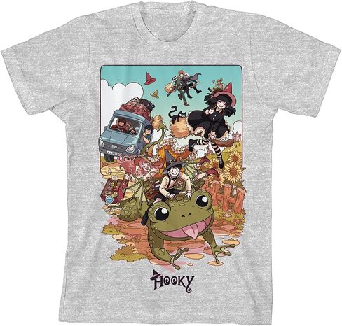 Bioworld Hooky Characters Crew Neck Short Sleeve Athletic Heather Youth Girls' T-Shirt-Medium in Saudi Arabia
