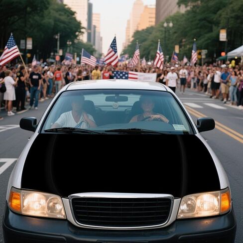 All Black Fabric 4X5Ft Hood Cover for Car Hood Cover, for Celebrations Vehicles Decorate Accessories Fits Coupe Saloon SUV Pickup Trucks in Saudi Arabia
