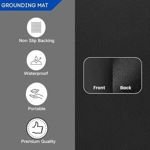 Grounding Mat, 24"x16" Grounding Pad for Desk Versatile Ground Therapy Balanced Energy Overall Wellbeing Earthing Mat for Better Sleep, Pain Relief, with 15 Foot Anti-Tangle Wire, with Pattern in Saudi Arabia