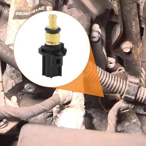 Coolant Temperature Sensor 5033313AA 1712518, 2-Pin Plug and Play Water Temp Sensor Compatible for Dodge Journey 2009-2020, Jeep Compass Patriot 2007-2017, Chrysler 200, Dodge Avenger Caliber in Kuwait