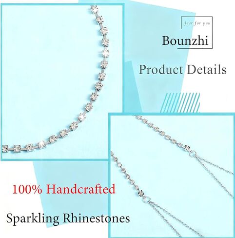 Bounzhi Sexy Rhinestone Body Chain Crossover Bra Crystal Body Jewelry Bikini Beach Body Necklace for Women in Saudi Arabia