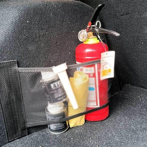 13.8" x 7.9" Trunk Storage Organizer with Magic Sticker,Car Mesh Cargo Net, Auto Elastic Storage Mesh Pouch for Rear Storage Wall Net Organizer for Car in Saudi Arabia