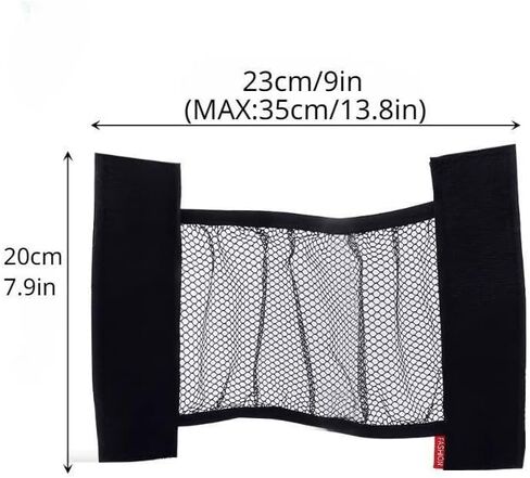 13.8" x 7.9" Trunk Storage Organizer with Magic Sticker,Car Mesh Cargo Net, Auto Elastic Storage Mesh Pouch for Rear Storage Wall Net Organizer for Car in Saudi Arabia