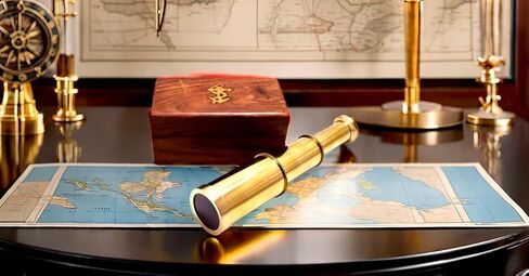 6" Brass Handheld Mini Pirate Telescope | Nautical Collectibles Spyglass | with with Wooden Box Portable Zoomable Telescope for Cruise Ship Travel Hiking Use in Saudi Arabia